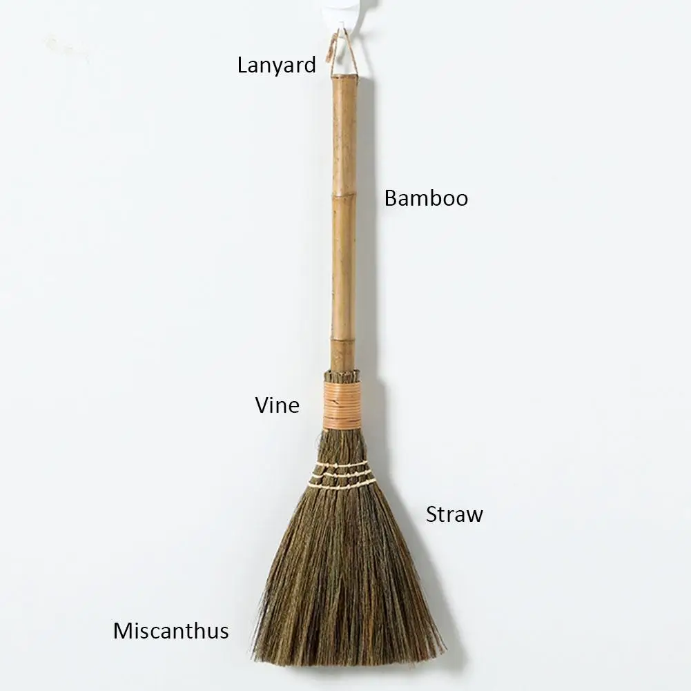 Traditional Wood Sweeping Broom Natural Household Brush Kitchen Cleaning Tool/ 