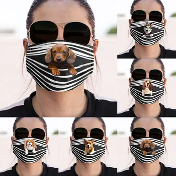 

Unisex mascarilla Adult Funny 3d Animal Dog Printed Funny Face Mask Outdoor Mouth Breathable Cycling Mask mondkapjes wasbaar#20