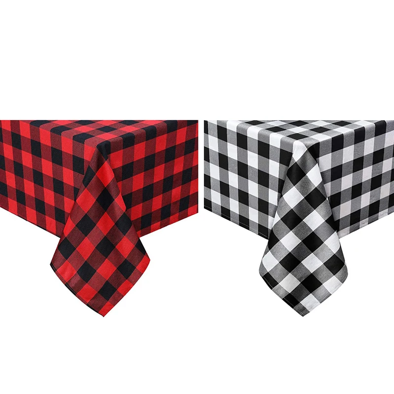 Plaid Tablecloth Buffalo Check Rectangle Farmhouse Gingham for Christmas Baby Thanksgiving | Дом и сад