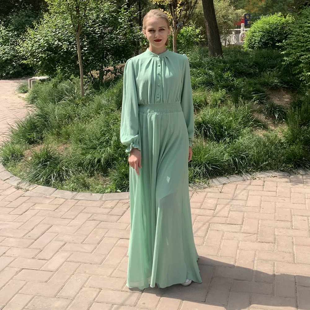Eid Mubarak Дубай Кафтан Abaya Турция хиджаб шифон Рамадан мусульманский кафтан платье