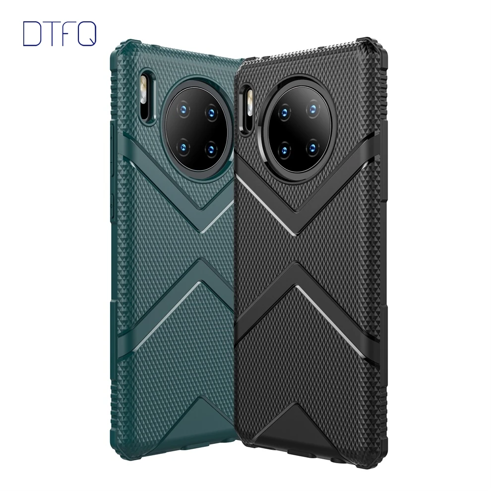 DTFQ Heavy Duty Case for Huawei Mate 30 Soft Silicone Back Cover Matte Rugged Shockproof Pro |