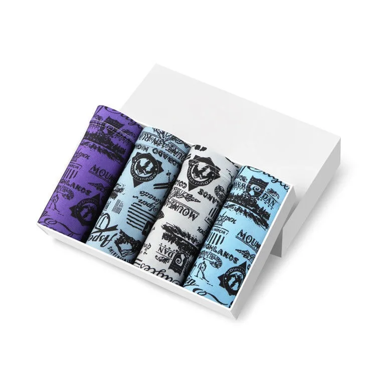 4 шт. Мужское нижнее белье шорты 4-Pack дышащие освежающие камуфляжные Боксеры Нижнее белье 19 осень/зима стиль