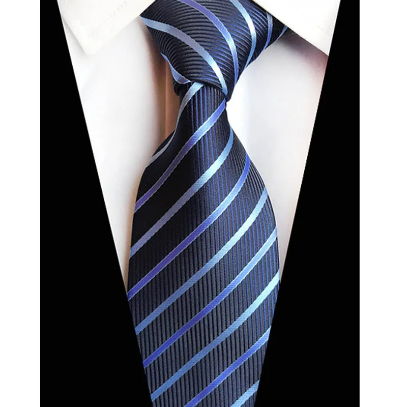 Новые Классические мужские галстуки шелковые галстуки 8 см в горошек в полоску Цветочный шейный платок для мужской формальный деловой свадебные галстуки - Цвет: YU-D18