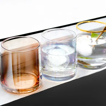 

Set of 2-250ml home morning clear water glass cup party club whiskey wine glass GLA-110