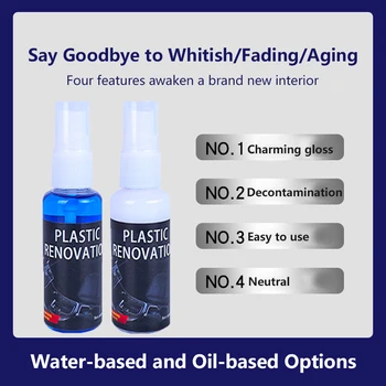 

Plastic Part Car Interior Exterior Retreading Agent Auto Retreading Coating Remover Maintenance Cleaner 30ml Car Accessories