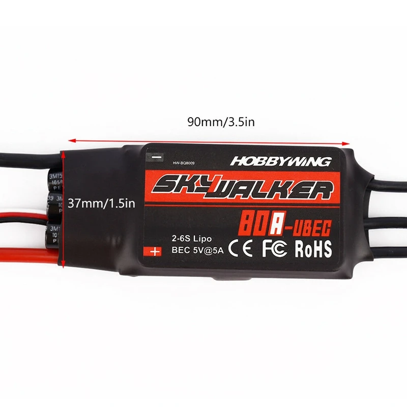 80A 2-6S Бесщеточный Регулятор скорости Esc Rc самолет для Hobbywing Skywalker Hot