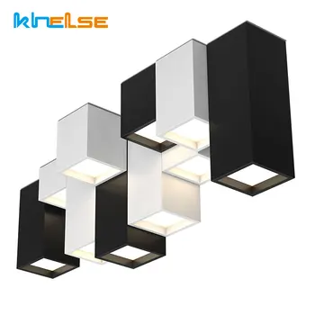 

Modern Geometric LED Ceiling Lights Fixture Surface Mount Square Lamp Indoor Home Living Room Art Decora LED Down Lighting 220V