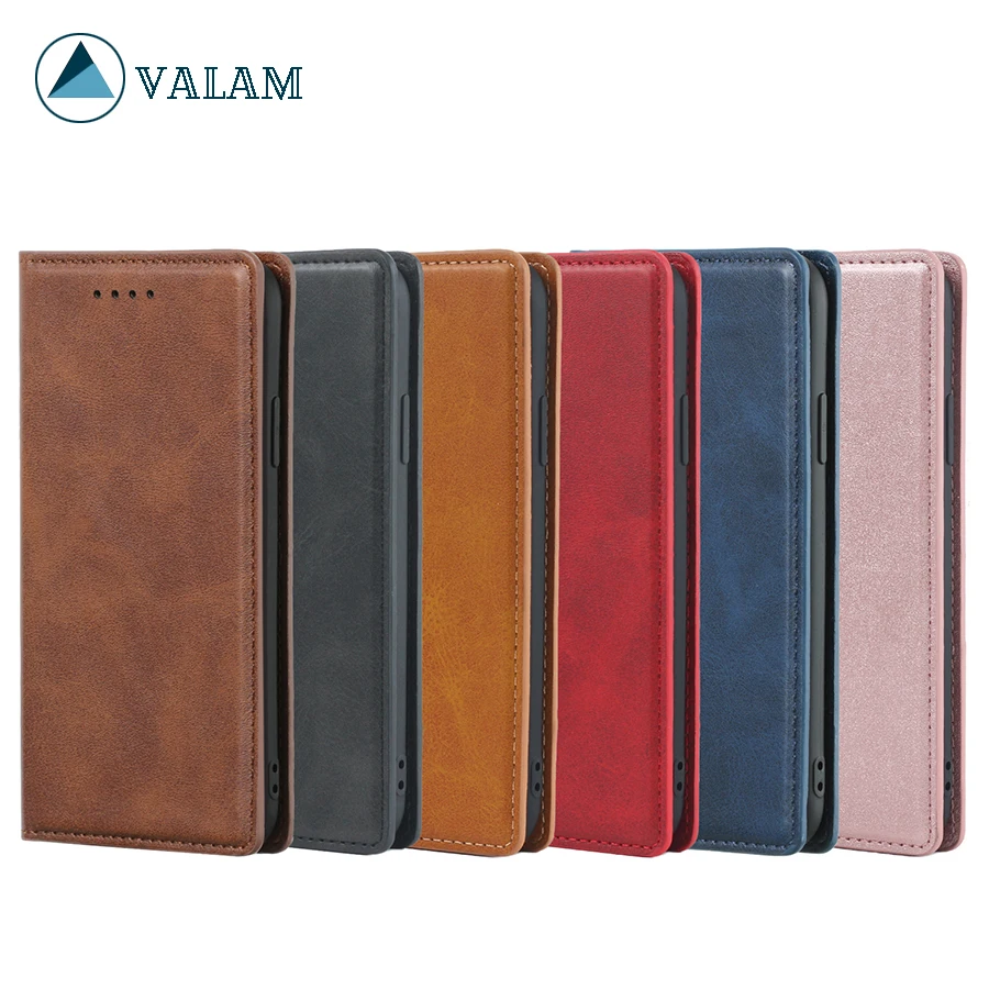 

VALAM For iPhone 6 7 8 plus xs max xr Case Leather Silk Magnetic Flip PU Wallet Cover For iPhone Xs Max 6s 7 8 plus Case Stand