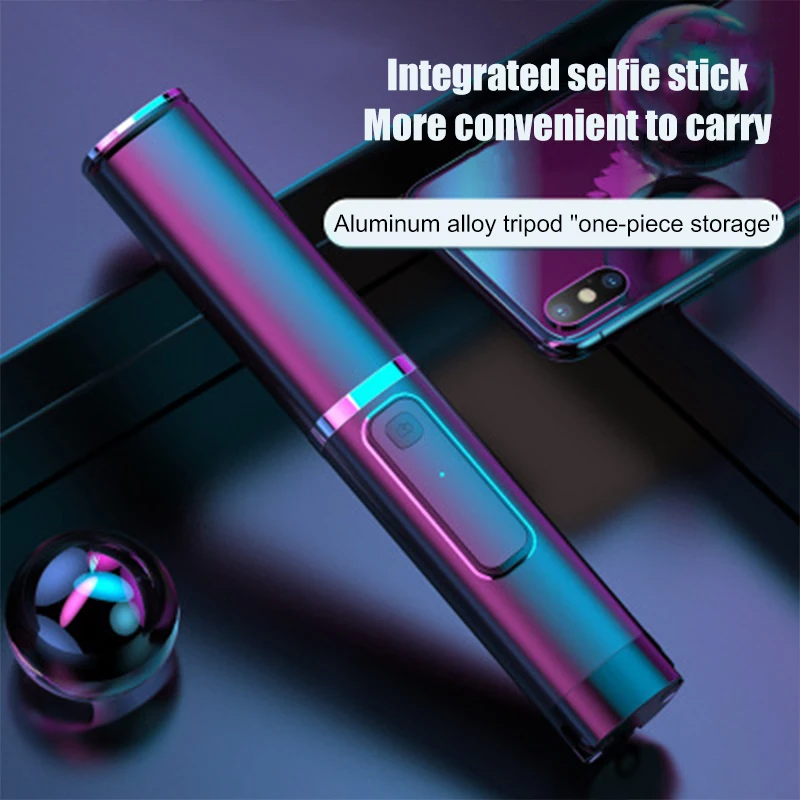 

Handheld Wireless Bluetooth Selfie Stick 3 in 1 Remote Control Shutter Selfie Stick Independent Tripod Extendable Rod