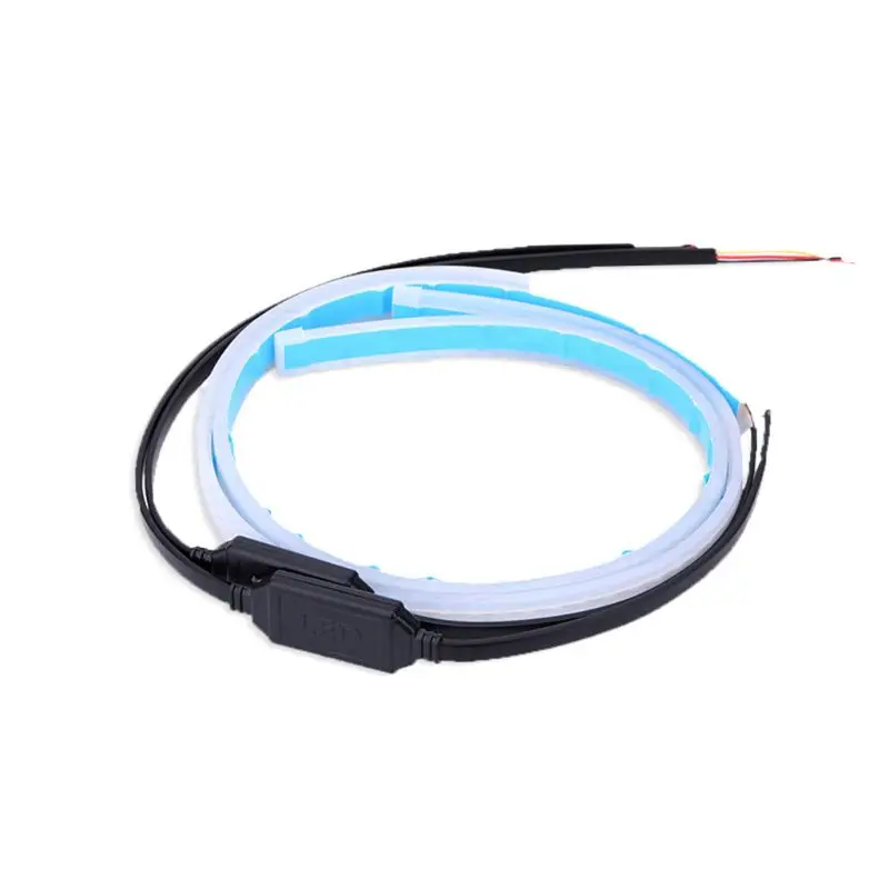 

2Pcs Auto Lamps For Cars DRL LED Daytime Running Lights Car Styling Accessories Turn Signal Guide Strip Headlight Assembly