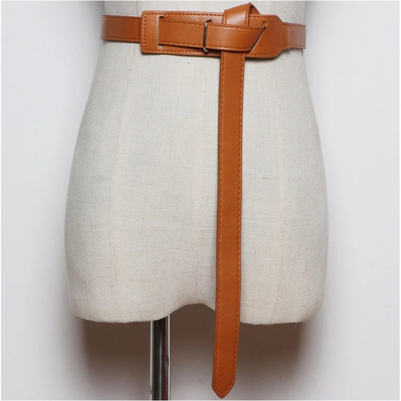 

Medieval Knotted Small Belt Vintage Men Women Cosplay Viking Battle PU Leather All-match Slender Waist-belt