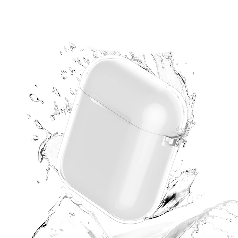 Мягкий прозрачный чехол для беспроводных наушников Airpods 2 защитный Bluetooth ЗАЩИТА