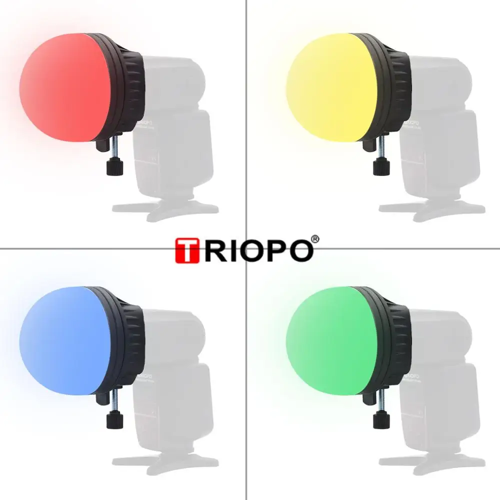 TRIOPO TR-07 MagDome Color Filter Reflector Honeycomb Diffuser Ball Photo Accessories Kits For GODOX YONGNUO Flash Replace