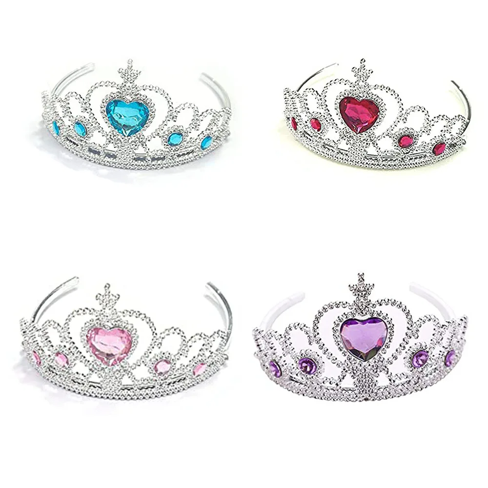 Lot de 4 Tiaras Princesse pour Enfants - Couleurs Assorties