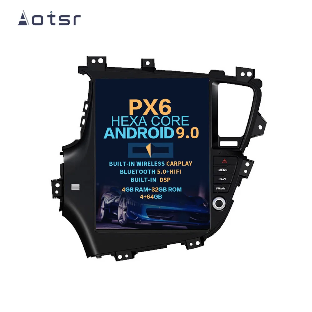 Автомобильный мультимедийный DVD плеер Aotsr Tesla с вертикальным экраном 12 9 дюйма Android