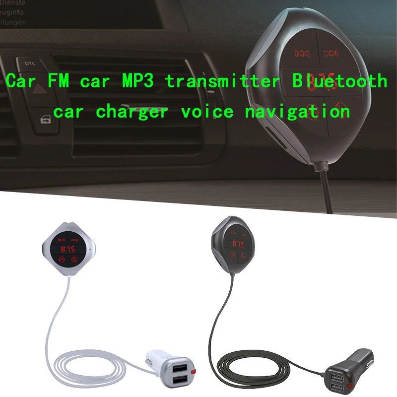 Беспроводной fm-передатчик Bluetooh Автомобильный MP3-плеер громкой связи с двумя USB Зарядное устройство