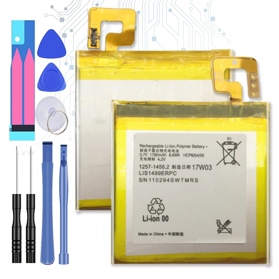 Сменный аккумулятор 1780 мАч для телефона SONY Ericsson Xperia T LT30 LT30i LT30P LT30H LIS1499ERPC с Трек