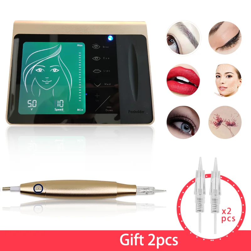 

Professional Tattoo Kit Tattoo Rotary Pen Machine Permanent Makeup Eyebrow Charme Princess Machine Powerful with Cartridges