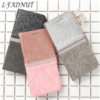 

L-FADNUT For iPhone X Case Xr Xs 11 Pro Max Luxury Bling Flip Wallet Leather Holder Cover For iPhone 8 7 6S 6 Plus 5 5S SE Capa