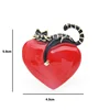Wuli&baby Original Enamel Heart Lazy Cat Brooch Pins For Lovers Gift Wedding Jewelry Brooch 2022 Christmas New Year Gift ► Photo 3/5