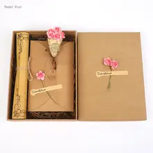 Ensemble de lettres et enveloppes en papier, style antique, romantique, pour la saint valentin, inscription d'amour, rétro, peau de vache, petit amour frais, créatif