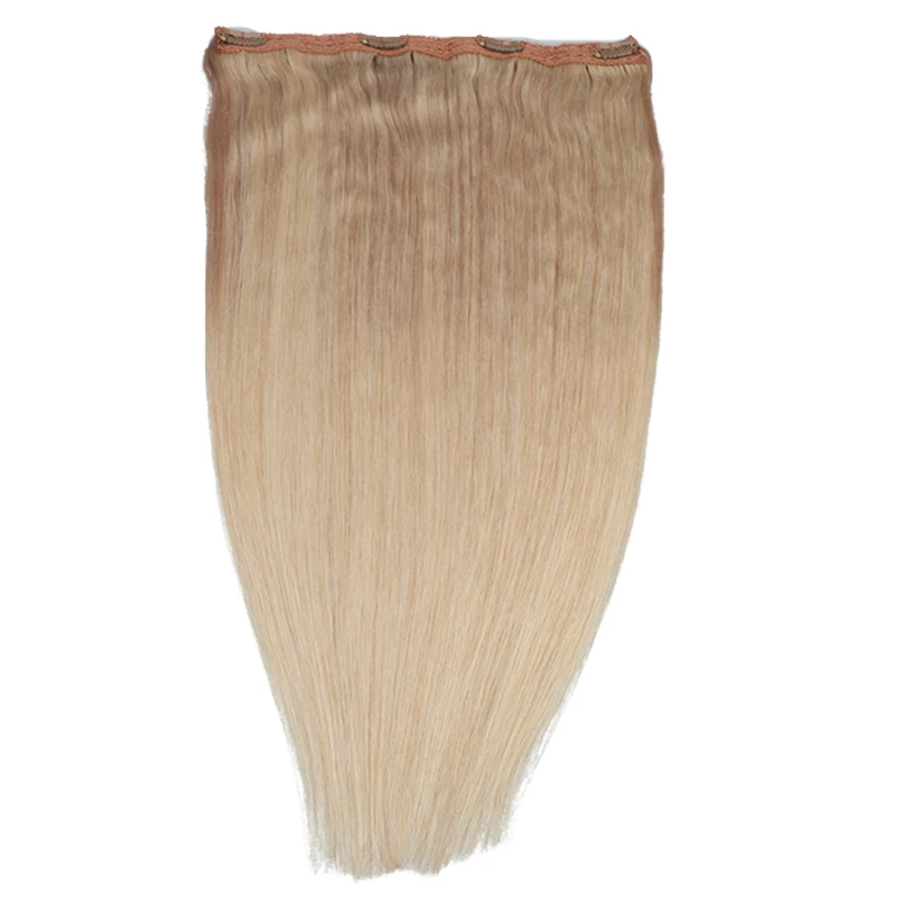 Russian One Piece Clip in Hair Extensions Human Hair 4 clips with lace 80g 100g-One Pieces for Women 14-24inch
