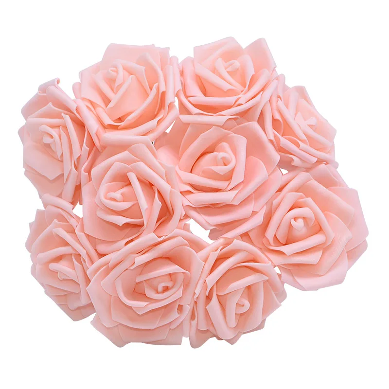 20 шт./лот 8 см искусственные цветы ПЭ пена Роза поддельные бутоны для дома Свадебные цветы невесты украшение букетов