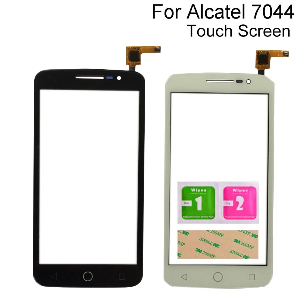 

Mobile Touch Screen For Alcatel One Touch Pop 2 OT7044 7044 7044Y 7044A 7044X 7044K Digitizer Panel Sensor TouchScreen 3M Glue