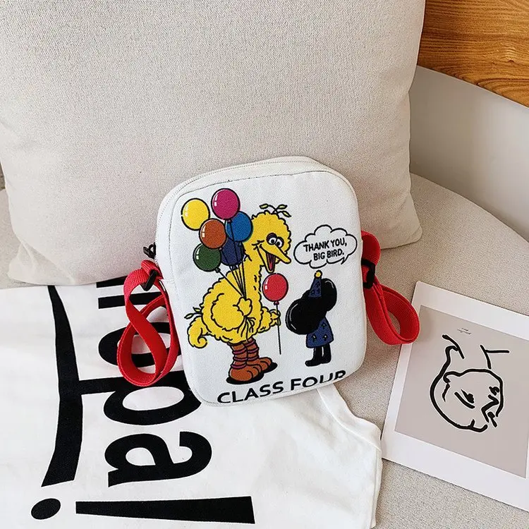 

Canvas Bag Literature And Art 2019 New Style Fashion Shoulder Bag Women's Bag Canvas Cartoon Satchel Bag