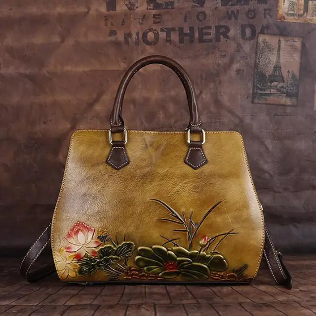 MOTAORA Women's Bag Retro Genuine Leather Shouder Bags For Women New Handmade Embossing Handbag Large Capacity Casual Bag Female 3