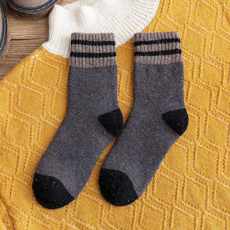 Бренд GREENYU, новая модель, хлопковые Лоскутные утолщенные женские носки, зимние теплые дышащие хлопковые носки, впитывающие пот носки для женщин - Цвет: SCK002-3F