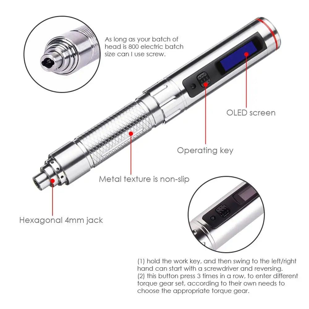 ES121V мини прецизионная электрическая отвертка соматосенсорная Беспроводная