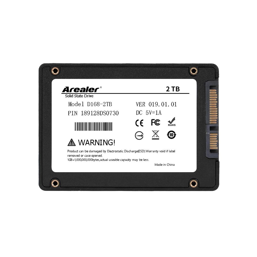 Arealer 2,5 дюйма SSD 8 Гб оперативной памяти, 16 Гб встроенной памяти, 32 ГБ, 64 ГБ, 1 ТБ твердотельный накопитель SSD SATA 3 твердотельный накопитель Высокая Скорость хранения для настольного компьютера ноутбука