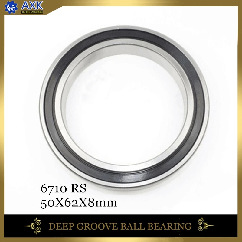 

6710 2RS Bearing 50*62*6 mm ( 4 PCS ) ABEC-1 Slim Thin Section 61710RS 6710 RS Ball Bearings 6710RS