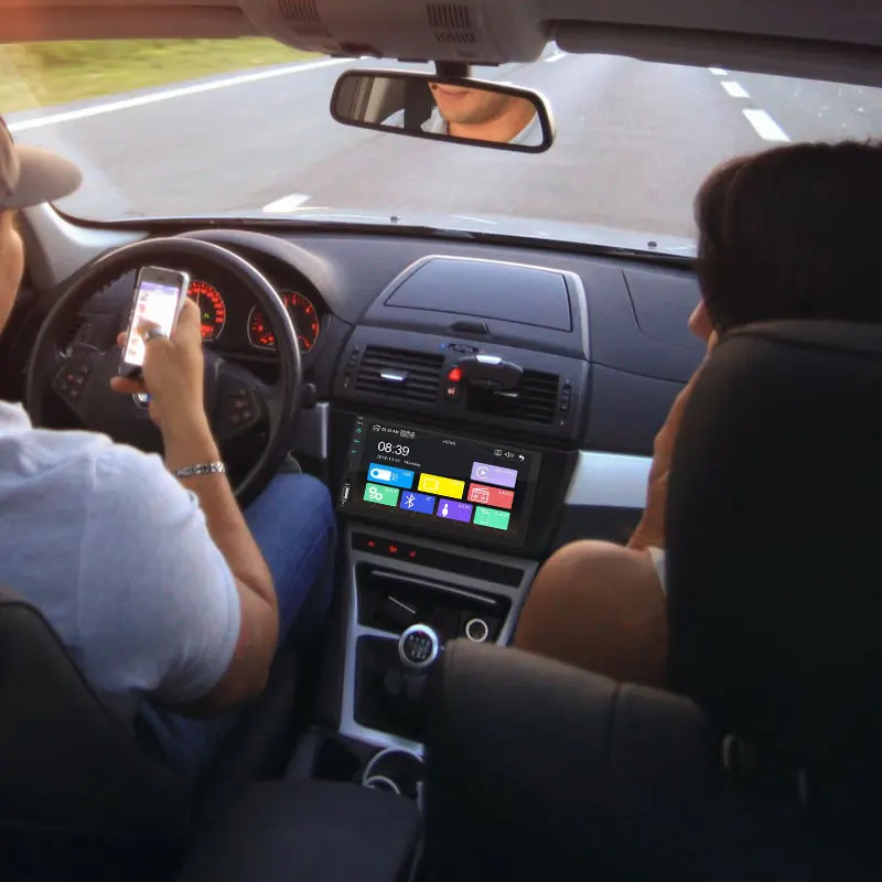 Автомобильный MP5 " FM/USB/AUX Bluetooth 2DIN автомобильный Bluetooth MP5 видео плеер для Android/Apple двухсторонний интернет