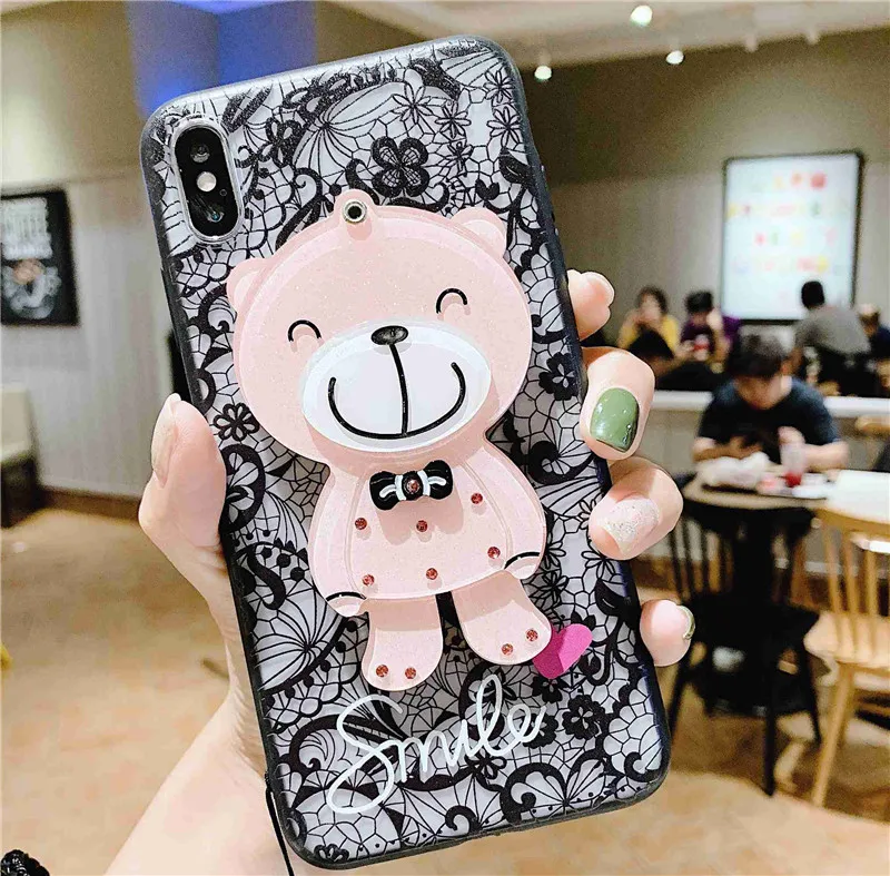 Чехол s для OPPO Realme 3 2 Pro Reno Z зеркало для макияжа в форме цветка рельефный кружевной чехол Аксессуары для телефона чехол Fundas чехол только - Цвет: 203