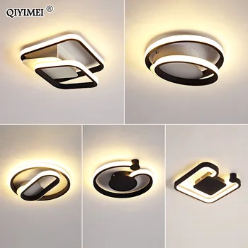 

Modern LED ceiling light warm or cool white for living room Corridor balcony Surface Mounted Lights white black body color dero