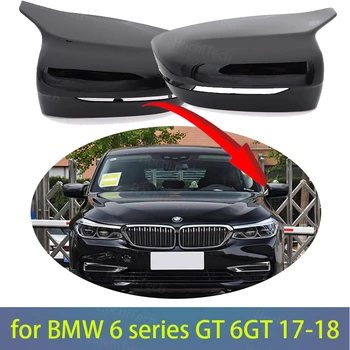 

Car 2pcs Painted M Style LHD Replacement Rearview Mirror Cover Caps Glossy Black for BMW 6 Series GT 6GT 17-18