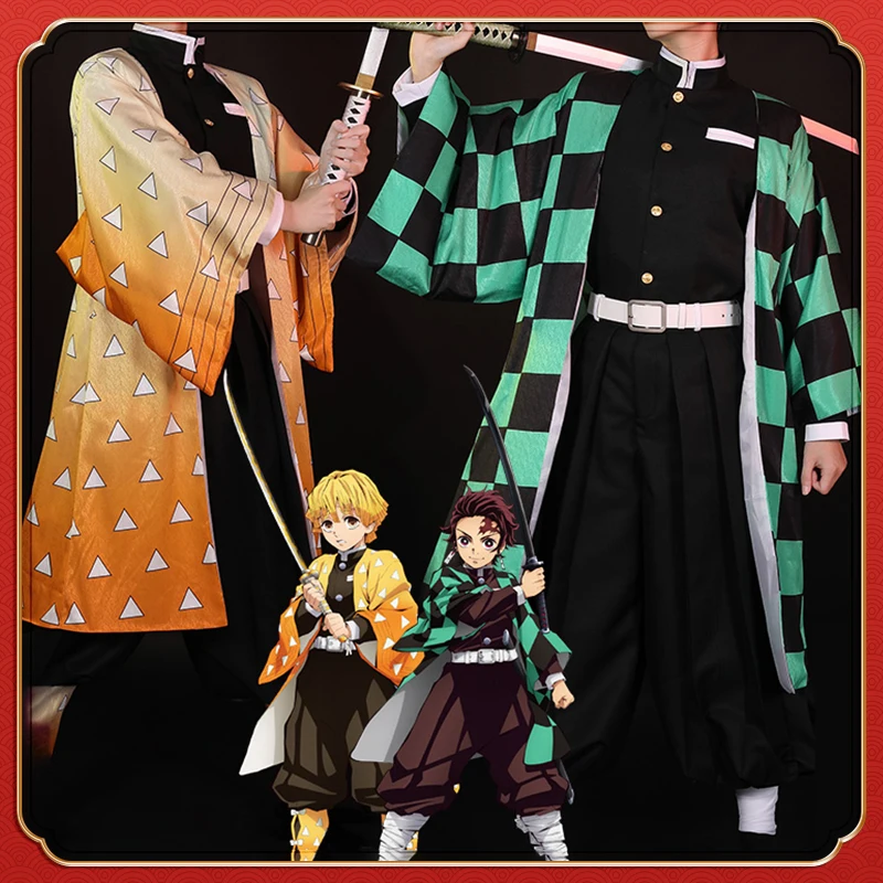 

Anime Kimetsu no Yaiba Demon Slayer Cosplay Costume Kamado Tanjirou Nezuko Agatsuma Zenitsu Tomioka Cosplay Demon Slayer