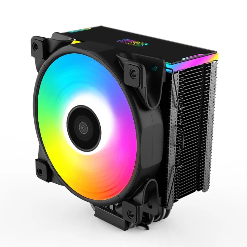 5V 3PIN RGB Процессор кулер 5 тепловыми для компьютеров AMD/AM4/INTEL 775/1150/1151/1155/1156/2011(12 см); охлаждающий вентилятор