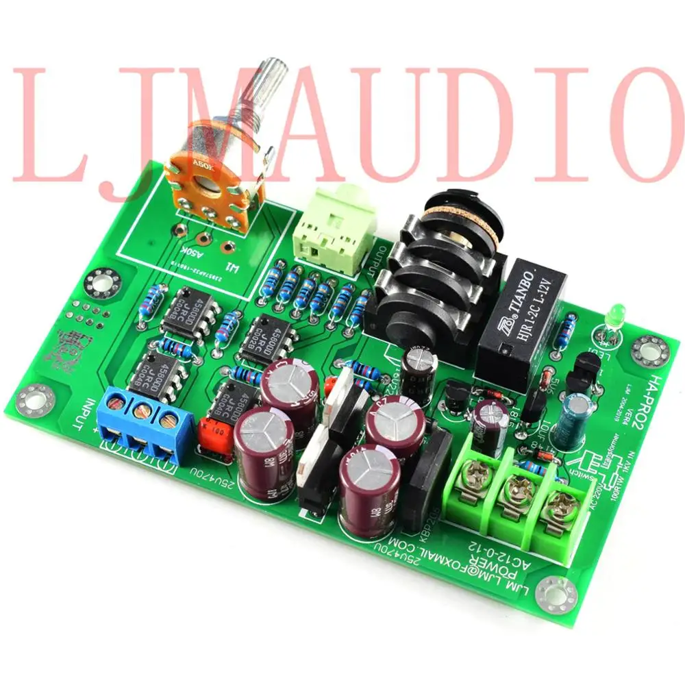 HA PRO2 Monitor Level Headphone Amplifier Finished Board w JRC 4580D OP AMP