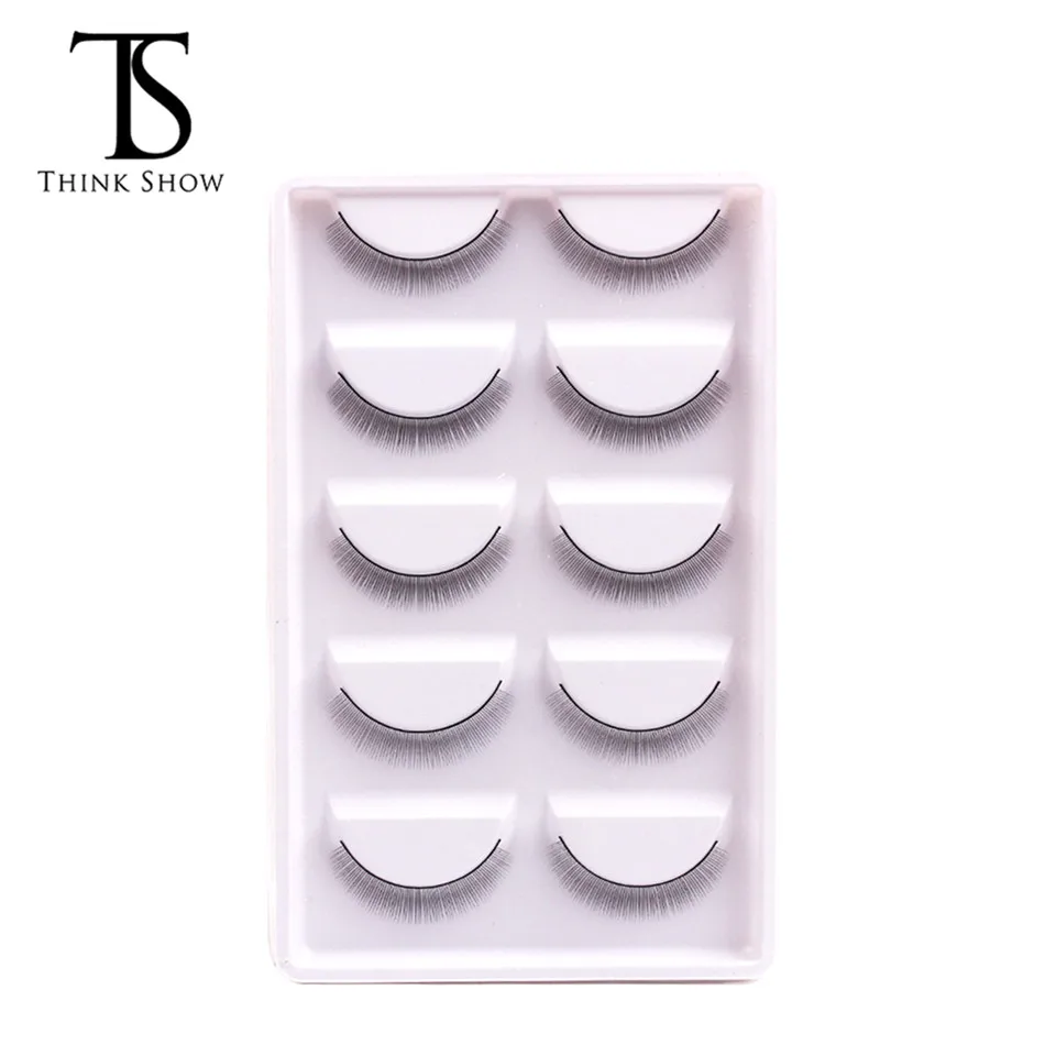 THINKSHOW Training Eyelash False Mink Lashes Natural Soft Volume Eyelash Extension Practice Eyelashes Makeup Tools 10 pairs pretty simulation false eyelashes natural nude makeup crossed lashes thick black handmade eyelash extension tools