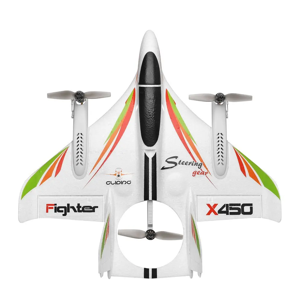 

XK X450 3D Aerobatic RC Airplane 6 Channels Remote Control Vertical Takeoff Landing Fixed Wing Plane Helicopter Toys Drone