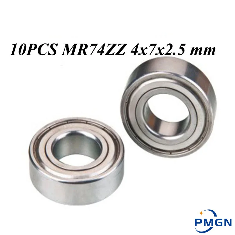 10PCS ABEC 5 MR74ZZ MR74Z 4*7*2.5 MR74 ZZ L 740ZZ 4x7x2.5 MM Metal ...