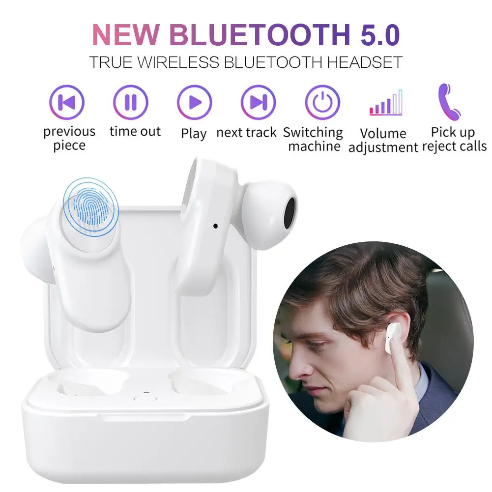 

New Smart Wireless Earphones Bluetooth 5.0 Earphones Smart Reminder Headphones White Noise Sleeping Helping Sports Earphones