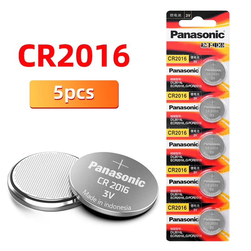 Brand New PANASONIC 5pcs/lot cr2016 BR2016 DL2016 LM2016 KCR2016 ECR2016 Button Cell Batteries 3V Coin Lithium watch game | Электроника