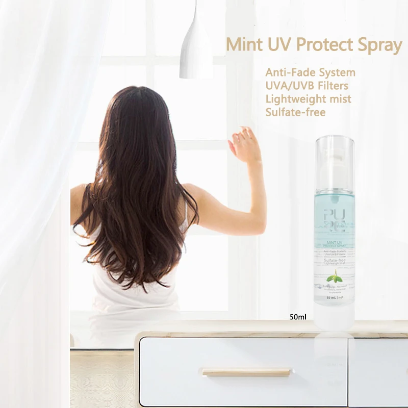 

Mint UV Protect Spray Against UV Leave In Hair Conditioner Dry Shampoo Powder No Wash Refreshing Mint UV Protect Spray