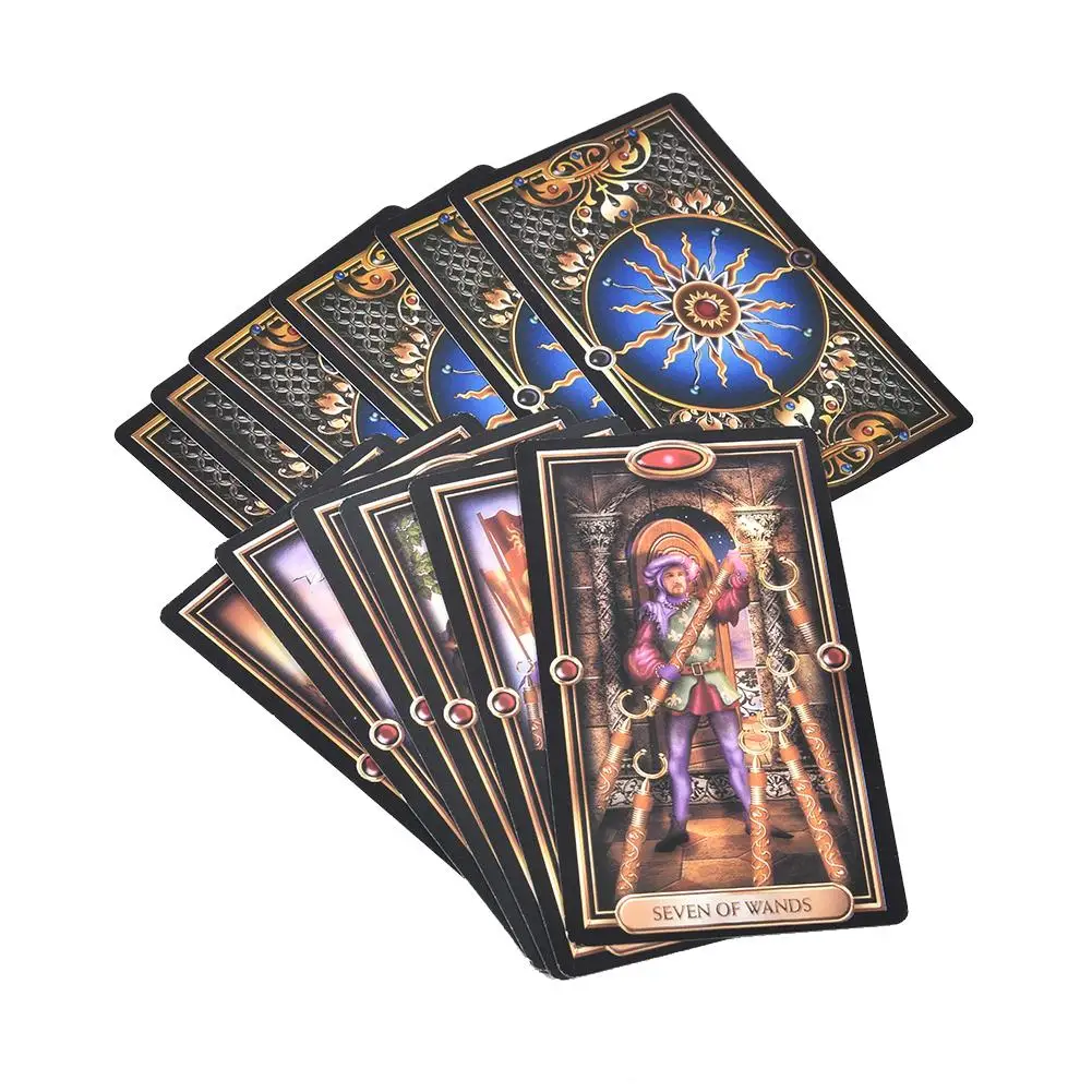 78pcs English The Gilded Tarot Cards Tarot Deck Board Games Gifts For Family Party Playing Card Table Game Entertainment Gift
