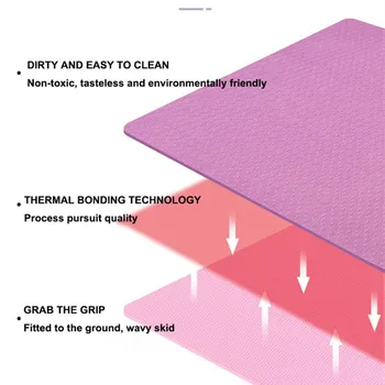 TPE Yoga Mat 6mm For Beginner Non slip Mat Yoga Sports Exercise Pad With Position