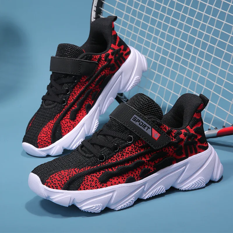 

2019 New Style Fly Woven Children Sports Shoes Fashion Autumn BOY'S Breathable Casual Shoes Students Running Shoes
